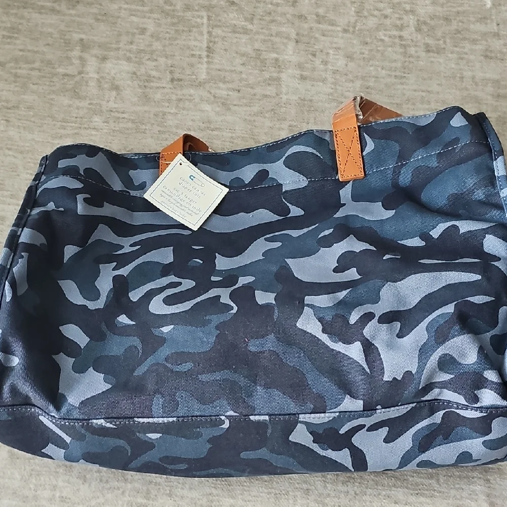 Pottery Barn Kids Blue Camouflage Diaper Bag